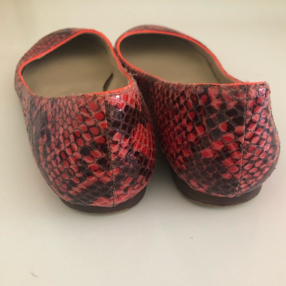 Orange Python Print Stella McCartney Flats - Picture 4 of 7